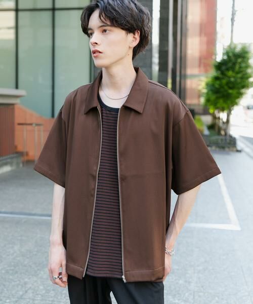 SENSE OF PLACE by URBAN RESEARCH / センスオブプレイス バイ アーバンリサーチ シャツ・ブラウス | ZIPショートスリーブルーズシャツ | 詳細8