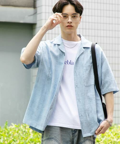 SENSE OF PLACE by URBAN RESEARCH / センスオブプレイス バイ アーバンリサーチ シャツ・ブラウス | マーブルオープンカラーショートスリーブシャツ | 詳細13