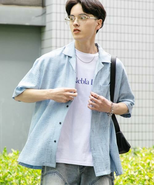 SENSE OF PLACE by URBAN RESEARCH / センスオブプレイス バイ アーバンリサーチ シャツ・ブラウス | マーブルオープンカラーショートスリーブシャツ | 詳細14