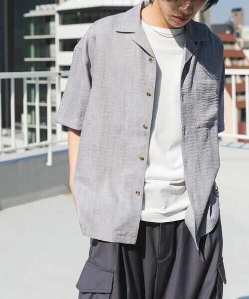 SENSE OF PLACE by URBAN RESEARCH / センスオブプレイス バイ アーバンリサーチ シャツ・ブラウス | マーブルオープンカラーショートスリーブシャツ | 詳細21