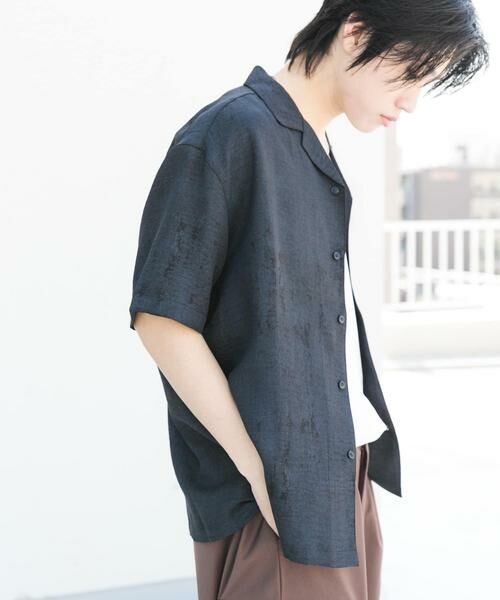 SENSE OF PLACE by URBAN RESEARCH/センスオブプレイス バイ アーバンリサーチ マーブルオープンカラーショートスリーブシャツ チャコールグレー M SENSE OF PLACE by URBAN RESEARCH/センスオブプレイス バイ アーバンリサーチ マーブルオープンカラーショートスリーブシャツ チャコールグレー M