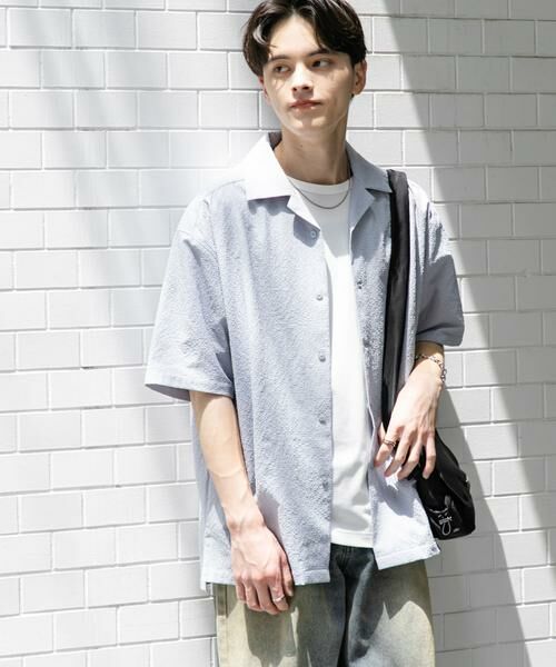 SENSE OF PLACE by URBAN RESEARCH / センスオブプレイス バイ アーバンリサーチ シャツ・ブラウス | シアサッカーオープンカラーショートスリーブシャツ | 詳細2