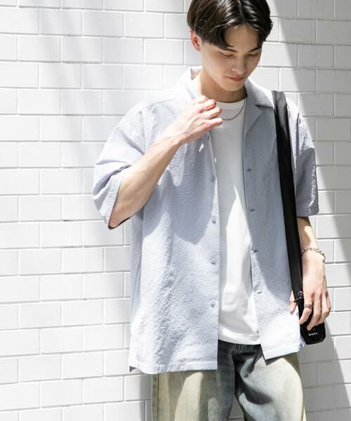 SENSE OF PLACE by URBAN RESEARCH / センスオブプレイス バイ アーバンリサーチ シャツ・ブラウス | シアサッカーオープンカラーショートスリーブシャツ | 詳細3