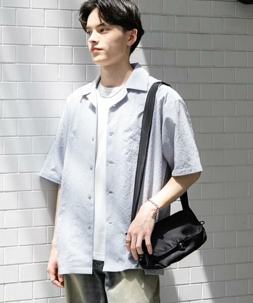 SENSE OF PLACE by URBAN RESEARCH / センスオブプレイス バイ アーバンリサーチ シャツ・ブラウス | シアサッカーオープンカラーショートスリーブシャツ | 詳細4