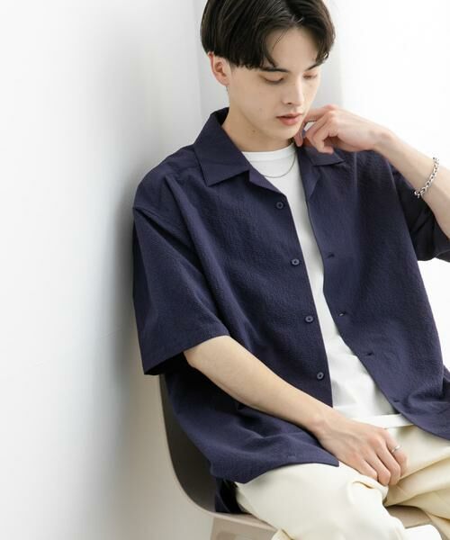 SENSE OF PLACE by URBAN RESEARCH / センスオブプレイス バイ アーバンリサーチ シャツ・ブラウス | シアサッカーオープンカラーショートスリーブシャツ | 詳細10