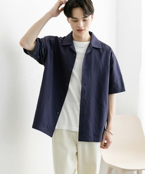 SENSE OF PLACE by URBAN RESEARCH / センスオブプレイス バイ アーバンリサーチ シャツ・ブラウス | シアサッカーオープンカラーショートスリーブシャツ | 詳細12