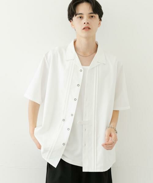 SENSE OF PLACE by URBAN RESEARCH / センスオブプレイス バイ アーバンリサーチ シャツ・ブラウス | デザインオープンカラーショートスリーブシャツ | 詳細10