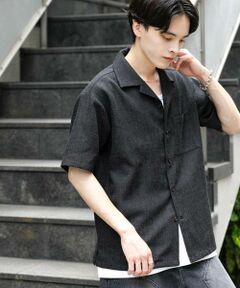 SENSE OF PLACE by URBAN RESEARCH / センスオブプレイス バイ アーバンリサーチ シャツ・ブラウス | メランジプリペラオープンカラーショートスリーブシャツ