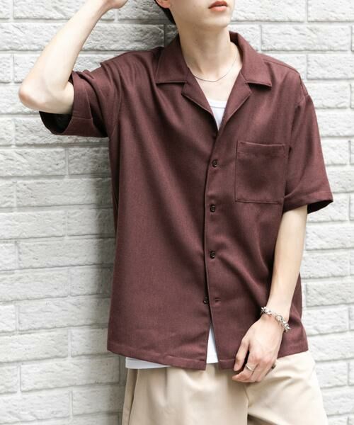 SENSE OF PLACE by URBAN RESEARCH / センスオブプレイス バイ アーバンリサーチ シャツ・ブラウス | メランジプリペラオープンカラーショートスリーブシャツ | 詳細1