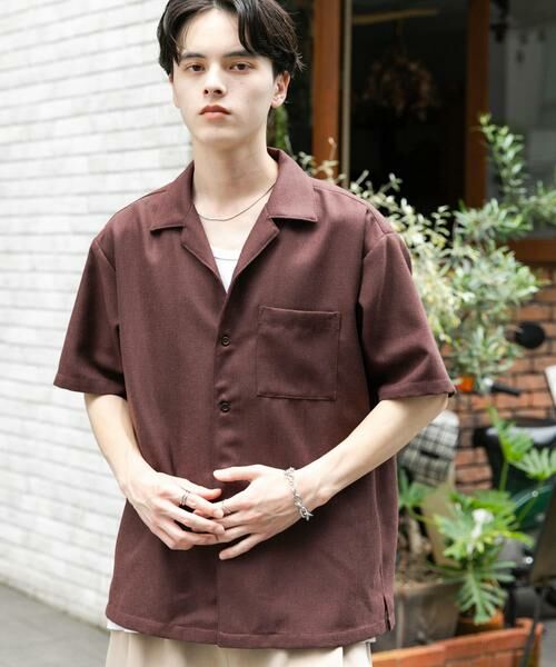 SENSE OF PLACE by URBAN RESEARCH / センスオブプレイス バイ アーバンリサーチ シャツ・ブラウス | メランジプリペラオープンカラーショートスリーブシャツ | 詳細4