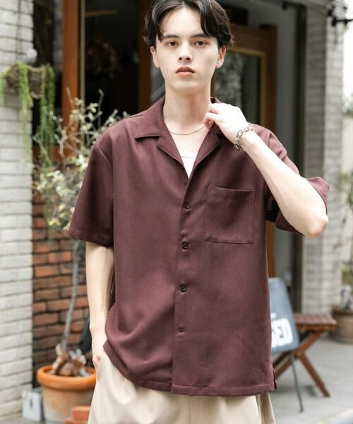 SENSE OF PLACE by URBAN RESEARCH / センスオブプレイス バイ アーバンリサーチ シャツ・ブラウス | メランジプリペラオープンカラーショートスリーブシャツ | 詳細5