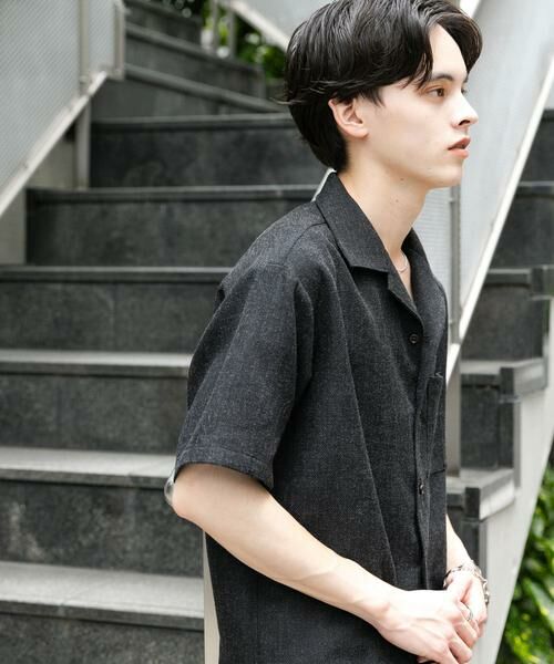 SENSE OF PLACE by URBAN RESEARCH / センスオブプレイス バイ アーバンリサーチ シャツ・ブラウス | メランジプリペラオープンカラーショートスリーブシャツ | 詳細14