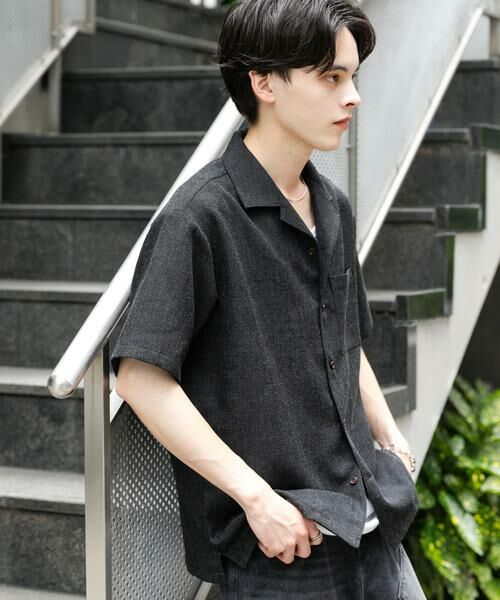 SENSE OF PLACE by URBAN RESEARCH / センスオブプレイス バイ アーバンリサーチ シャツ・ブラウス | メランジプリペラオープンカラーショートスリーブシャツ | 詳細15