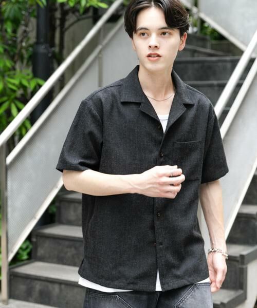 SENSE OF PLACE by URBAN RESEARCH / センスオブプレイス バイ アーバンリサーチ シャツ・ブラウス | メランジプリペラオープンカラーショートスリーブシャツ | 詳細16