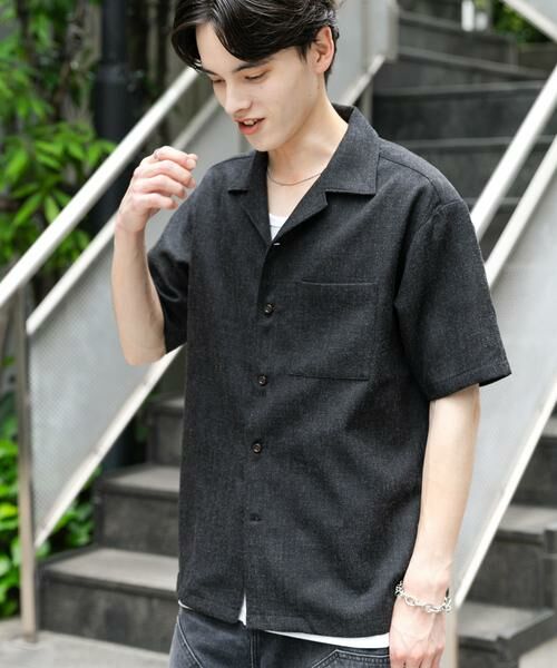 SENSE OF PLACE by URBAN RESEARCH / センスオブプレイス バイ アーバンリサーチ シャツ・ブラウス | メランジプリペラオープンカラーショートスリーブシャツ | 詳細17