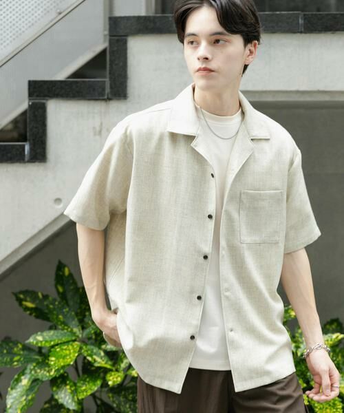 SENSE OF PLACE by URBAN RESEARCH / センスオブプレイス バイ アーバンリサーチ シャツ・ブラウス | メランジプリペラオープンカラーショートスリーブシャツ | 詳細25