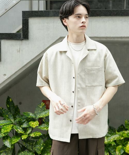 SENSE OF PLACE by URBAN RESEARCH / センスオブプレイス バイ アーバンリサーチ シャツ・ブラウス | メランジプリペラオープンカラーショートスリーブシャツ | 詳細26