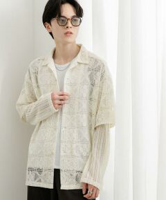 SENSE OF PLACE by URBAN RESEARCH / センスオブプレイス バイ アーバンリサーチ シャツ・ブラウス | レースフェイクレイヤードロングスリーブシャツ