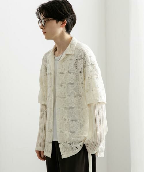 SENSE OF PLACE by URBAN RESEARCH / センスオブプレイス バイ アーバンリサーチ シャツ・ブラウス | レースフェイクレイヤードロングスリーブシャツ | 詳細2