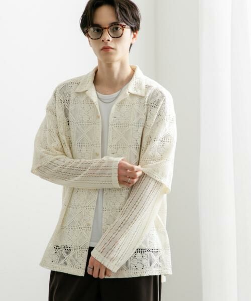 SENSE OF PLACE by URBAN RESEARCH / センスオブプレイス バイ アーバンリサーチ シャツ・ブラウス | レースフェイクレイヤードロングスリーブシャツ | 詳細3