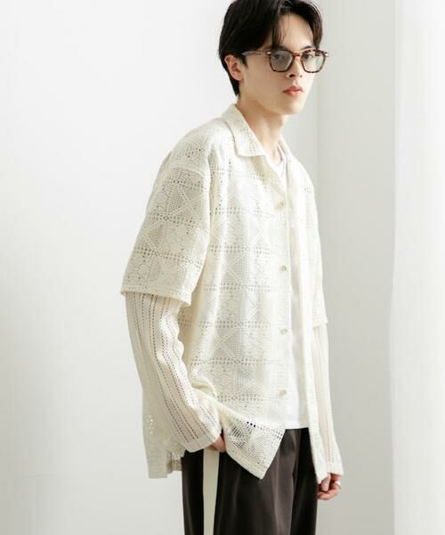 SENSE OF PLACE by URBAN RESEARCH / センスオブプレイス バイ アーバンリサーチ シャツ・ブラウス | レースフェイクレイヤードロングスリーブシャツ | 詳細6