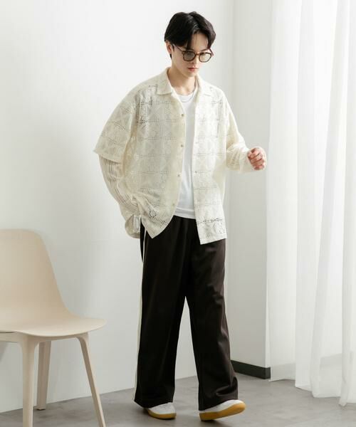 SENSE OF PLACE by URBAN RESEARCH / センスオブプレイス バイ アーバンリサーチ シャツ・ブラウス | レースフェイクレイヤードロングスリーブシャツ | 詳細7