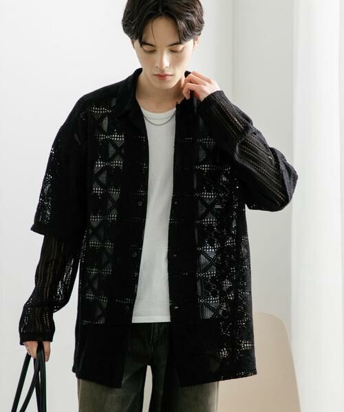 SENSE OF PLACE by URBAN RESEARCH / センスオブプレイス バイ アーバンリサーチ シャツ・ブラウス | レースフェイクレイヤードロングスリーブシャツ | 詳細20