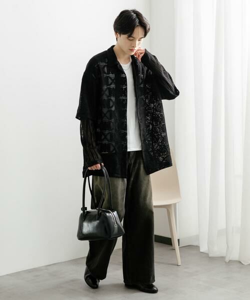 SENSE OF PLACE by URBAN RESEARCH / センスオブプレイス バイ アーバンリサーチ シャツ・ブラウス | レースフェイクレイヤードロングスリーブシャツ | 詳細22