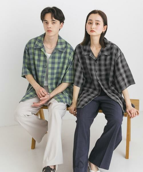 SENSE OF PLACE by URBAN RESEARCH / センスオブプレイス バイ アーバンリサーチ シャツ・ブラウス | 『ユニセックス』オンブレーチェックショートスリーブシャツ | 詳細2