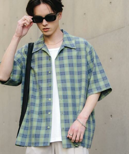 SENSE OF PLACE by URBAN RESEARCH / センスオブプレイス バイ アーバンリサーチ シャツ・ブラウス | 『ユニセックス』オンブレーチェックショートスリーブシャツ | 詳細3