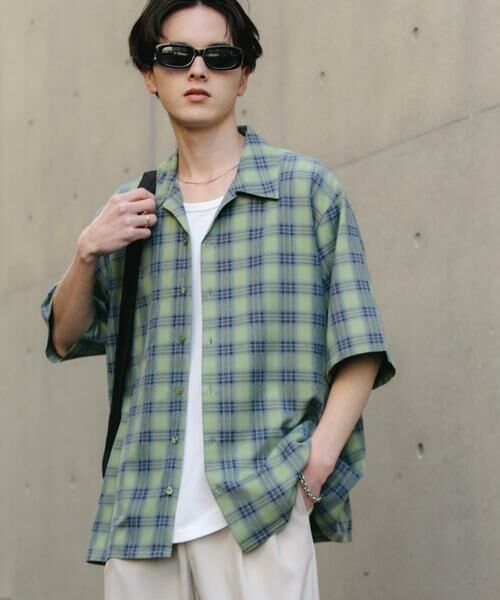 SENSE OF PLACE by URBAN RESEARCH / センスオブプレイス バイ アーバンリサーチ シャツ・ブラウス | 『ユニセックス』オンブレーチェックショートスリーブシャツ | 詳細4