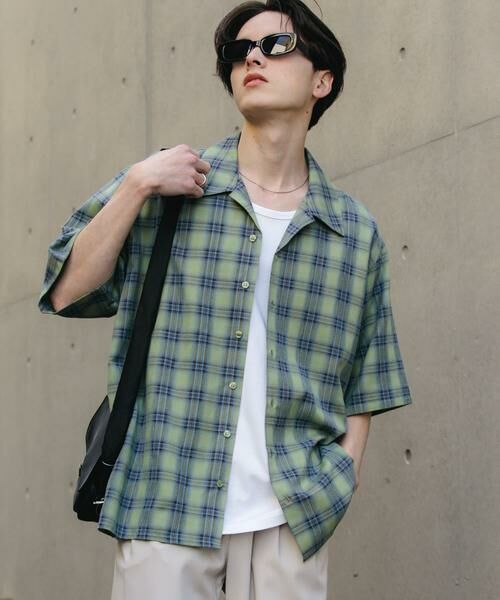 SENSE OF PLACE by URBAN RESEARCH / センスオブプレイス バイ アーバンリサーチ シャツ・ブラウス | 『ユニセックス』オンブレーチェックショートスリーブシャツ | 詳細7