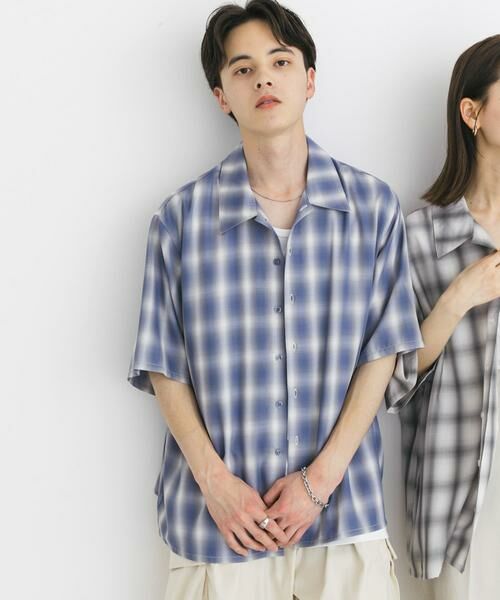 SENSE OF PLACE by URBAN RESEARCH / センスオブプレイス バイ アーバンリサーチ シャツ・ブラウス | 『ユニセックス』オンブレーチェックショートスリーブシャツ | 詳細14