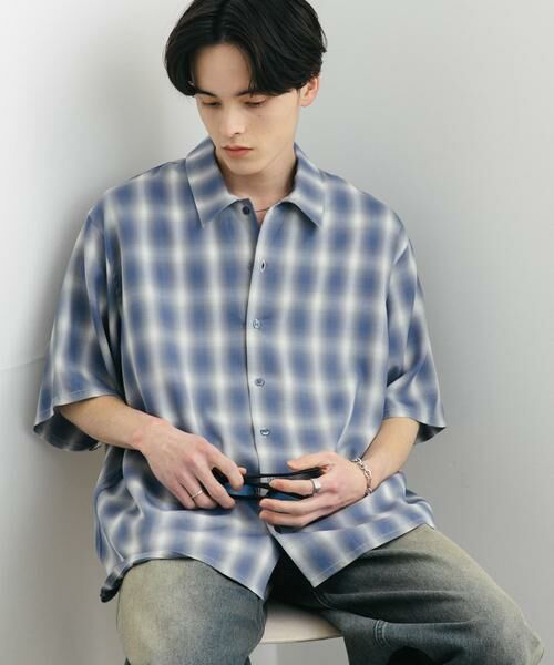 SENSE OF PLACE by URBAN RESEARCH / センスオブプレイス バイ アーバンリサーチ シャツ・ブラウス | 『ユニセックス』オンブレーチェックショートスリーブシャツ | 詳細24