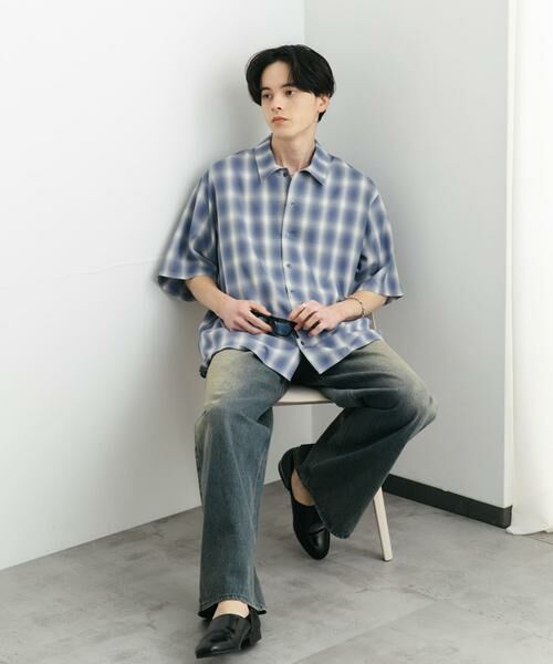 SENSE OF PLACE by URBAN RESEARCH / センスオブプレイス バイ アーバンリサーチ シャツ・ブラウス | 『ユニセックス』オンブレーチェックショートスリーブシャツ | 詳細25