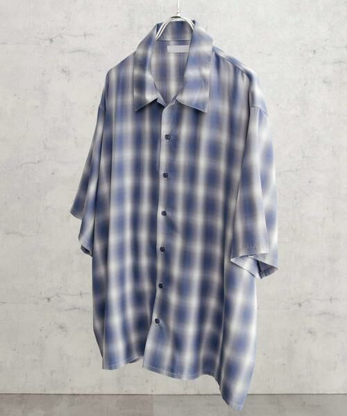 SENSE OF PLACE by URBAN RESEARCH / センスオブプレイス バイ アーバンリサーチ シャツ・ブラウス | 『ユニセックス』オンブレーチェックショートスリーブシャツ | 詳細26