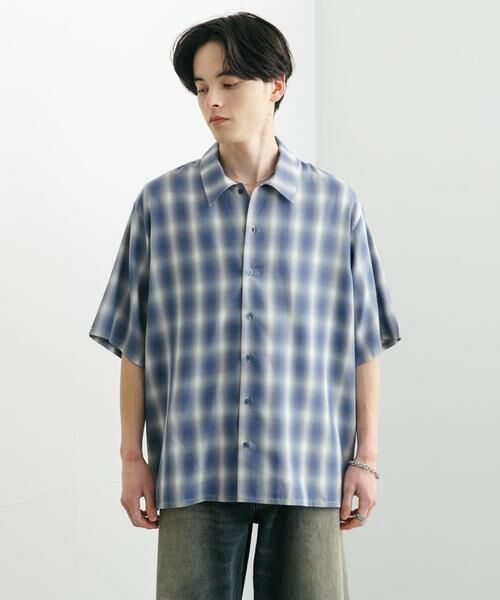 SENSE OF PLACE by URBAN RESEARCH / センスオブプレイス バイ アーバンリサーチ シャツ・ブラウス | 『ユニセックス』オンブレーチェックショートスリーブシャツ | 詳細27