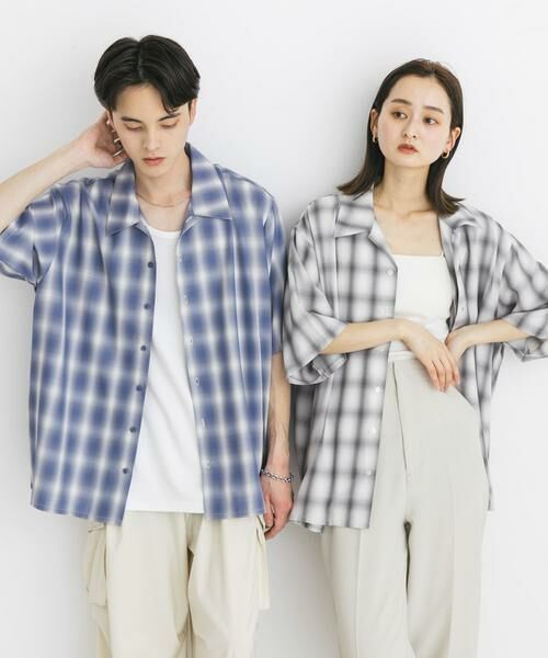 SENSE OF PLACE by URBAN RESEARCH / センスオブプレイス バイ アーバンリサーチ シャツ・ブラウス | 『ユニセックス』オンブレーチェックショートスリーブシャツ | 詳細16