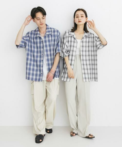 SENSE OF PLACE by URBAN RESEARCH / センスオブプレイス バイ アーバンリサーチ シャツ・ブラウス | 『ユニセックス』オンブレーチェックショートスリーブシャツ | 詳細17