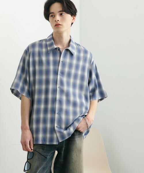 SENSE OF PLACE by URBAN RESEARCH / センスオブプレイス バイ アーバンリサーチ シャツ・ブラウス | 『ユニセックス』オンブレーチェックショートスリーブシャツ | 詳細18