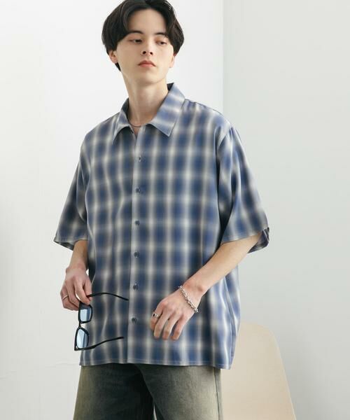 SENSE OF PLACE by URBAN RESEARCH / センスオブプレイス バイ アーバンリサーチ シャツ・ブラウス | 『ユニセックス』オンブレーチェックショートスリーブシャツ | 詳細20