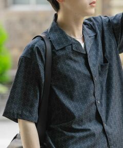 SENSE OF PLACE by URBAN RESEARCH / センスオブプレイス バイ アーバンリサーチ シャツ・ブラウス | ダマスクオープンカラーショートスリーブシャツ