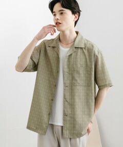 SENSE OF PLACE by URBAN RESEARCH / センスオブプレイス バイ アーバンリサーチ シャツ・ブラウス | ダマスクオープンカラーショートスリーブシャツ