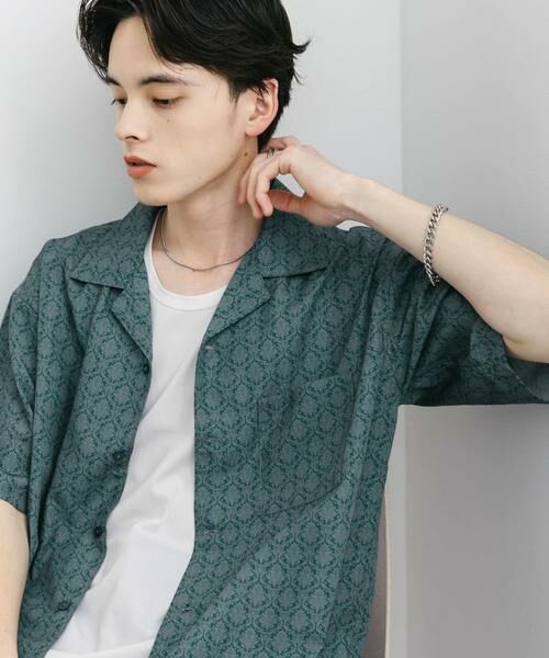 SENSE OF PLACE by URBAN RESEARCH / センスオブプレイス バイ アーバンリサーチ シャツ・ブラウス | ダマスクオープンカラーショートスリーブシャツ | 詳細1