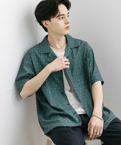 SENSE OF PLACE by URBAN RESEARCH / センスオブプレイス バイ アーバンリサーチ シャツ・ブラウス | ダマスクオープンカラーショートスリーブシャツ | 詳細5