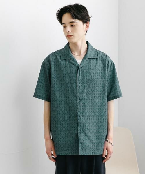 SENSE OF PLACE by URBAN RESEARCH / センスオブプレイス バイ アーバンリサーチ シャツ・ブラウス | ダマスクオープンカラーショートスリーブシャツ | 詳細8