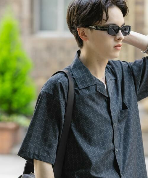 SENSE OF PLACE by URBAN RESEARCH / センスオブプレイス バイ アーバンリサーチ シャツ・ブラウス | ダマスクオープンカラーショートスリーブシャツ | 詳細15