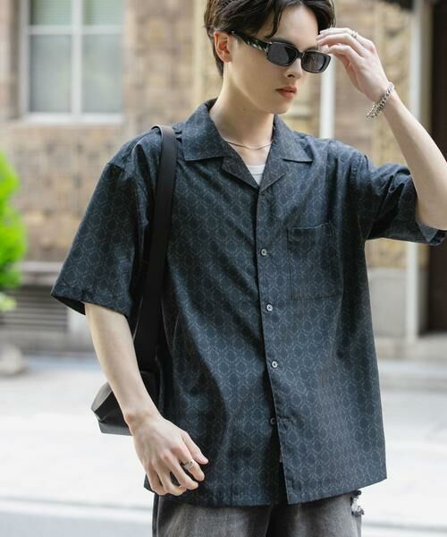 SENSE OF PLACE by URBAN RESEARCH / センスオブプレイス バイ アーバンリサーチ シャツ・ブラウス | ダマスクオープンカラーショートスリーブシャツ | 詳細19