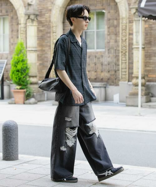 SENSE OF PLACE by URBAN RESEARCH / センスオブプレイス バイ アーバンリサーチ シャツ・ブラウス | ダマスクオープンカラーショートスリーブシャツ | 詳細20