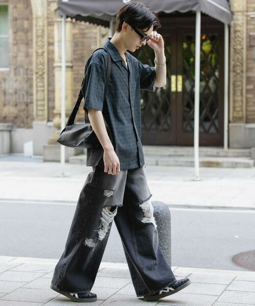 SENSE OF PLACE by URBAN RESEARCH / センスオブプレイス バイ アーバンリサーチ シャツ・ブラウス | ダマスクオープンカラーショートスリーブシャツ | 詳細21